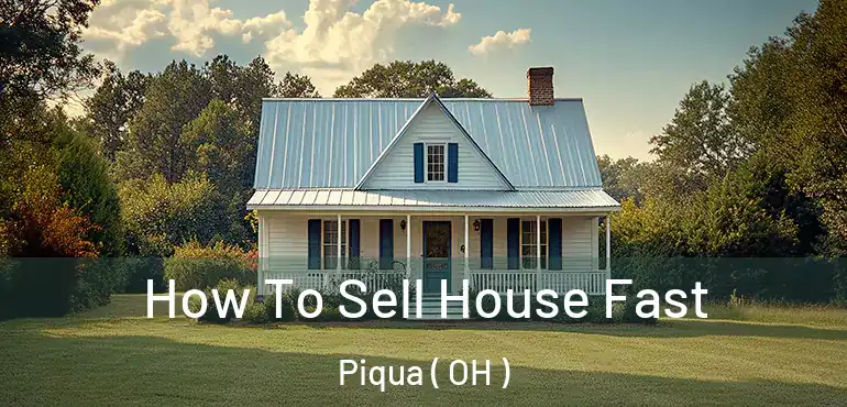  How To Sell House Fast Piqua ( OH )